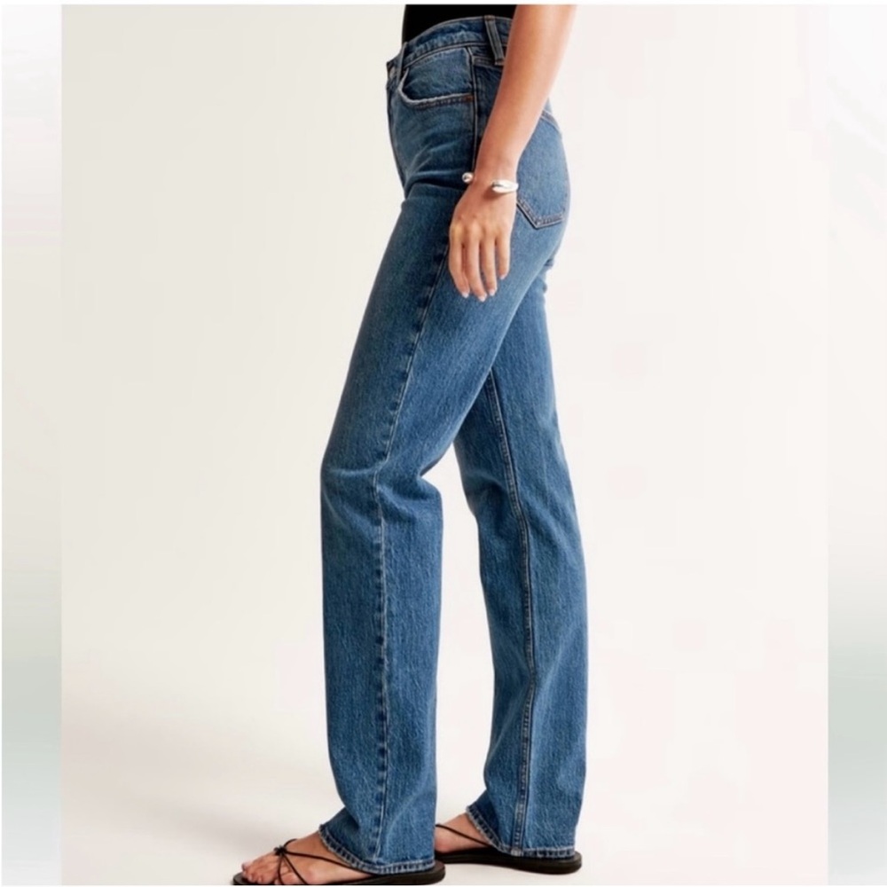 Abercrombie & Fitch 90’s Straight Ultra High Rise Jean Size 2 Regular 26 - Picture 6 of 16